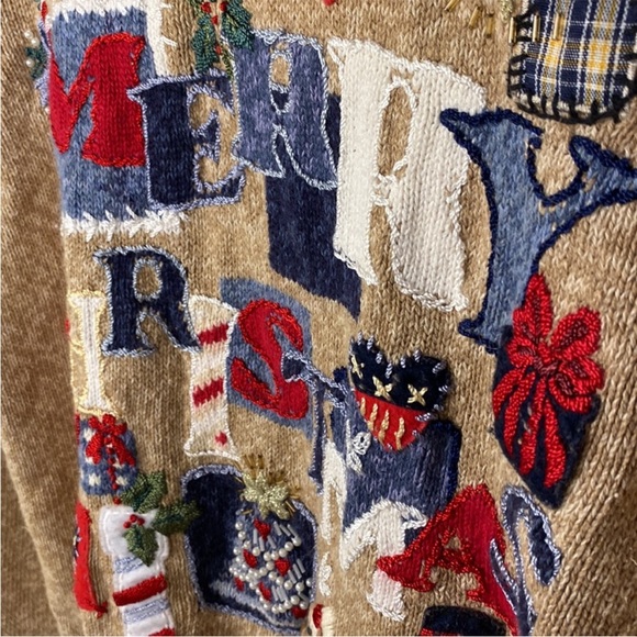 “Merry Christmas” Tiara International Christmas Collection Sweater - Picture 5 of 7